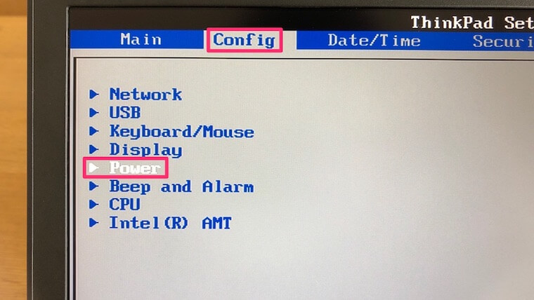 ThinkPad X250：BIOS(Config)