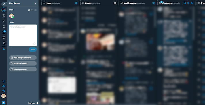 OldTweetDeckの画面構成